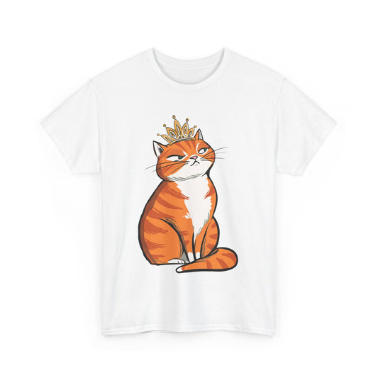 Royal Cat Unisex Heavy Cotton Tee - Cute Pet Lover Shirt